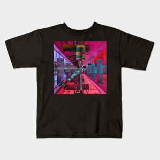 Pink Berlin Lines Kids T-Shirt